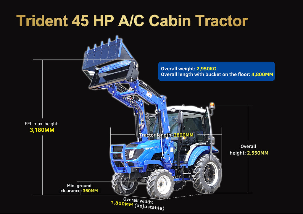 Trident 45 HP A/C Cabin Tractor