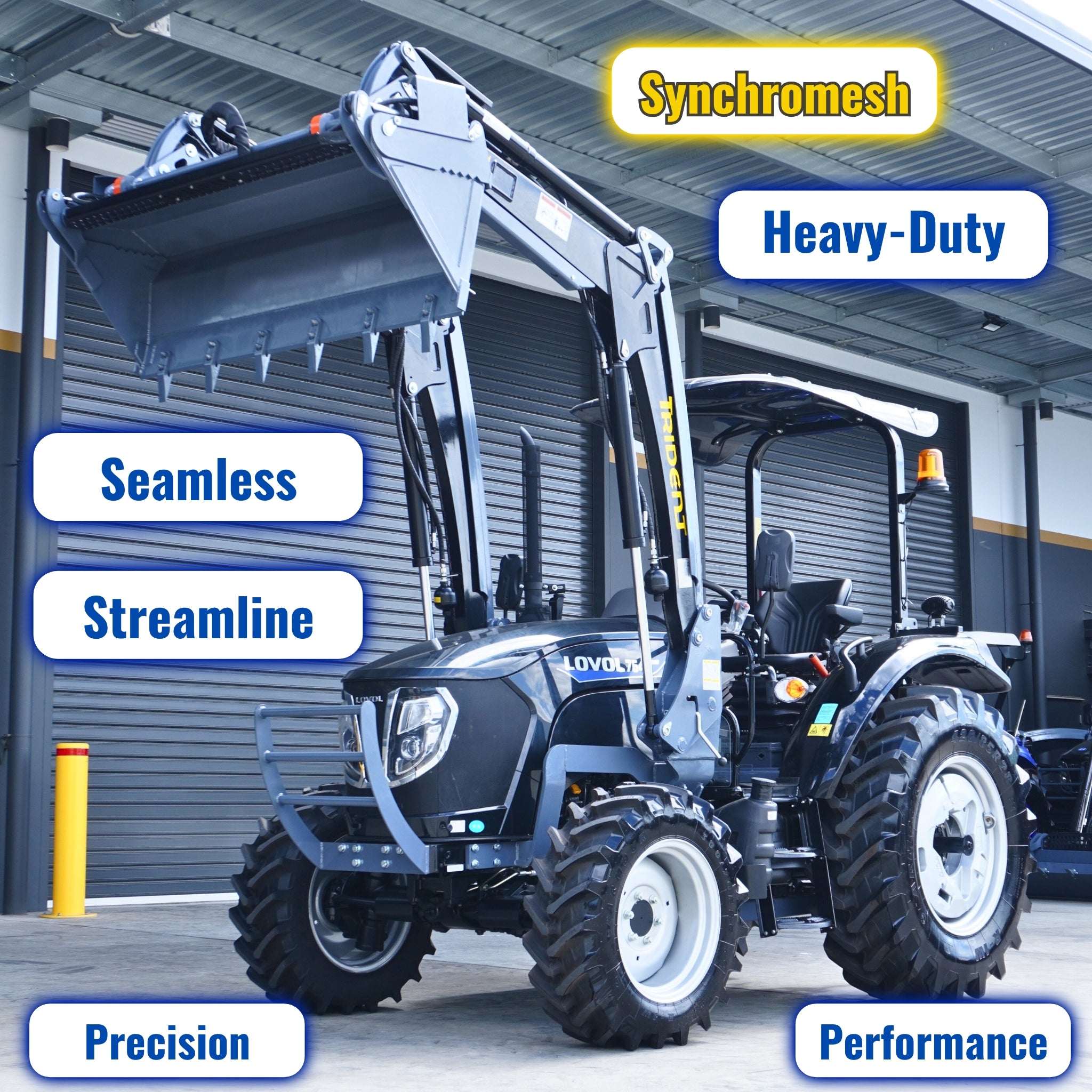 TRIDENT PLUS SYNCHROMESH MODEL 75HP 4WD CANOPY TRACTOR – NICOLA'S